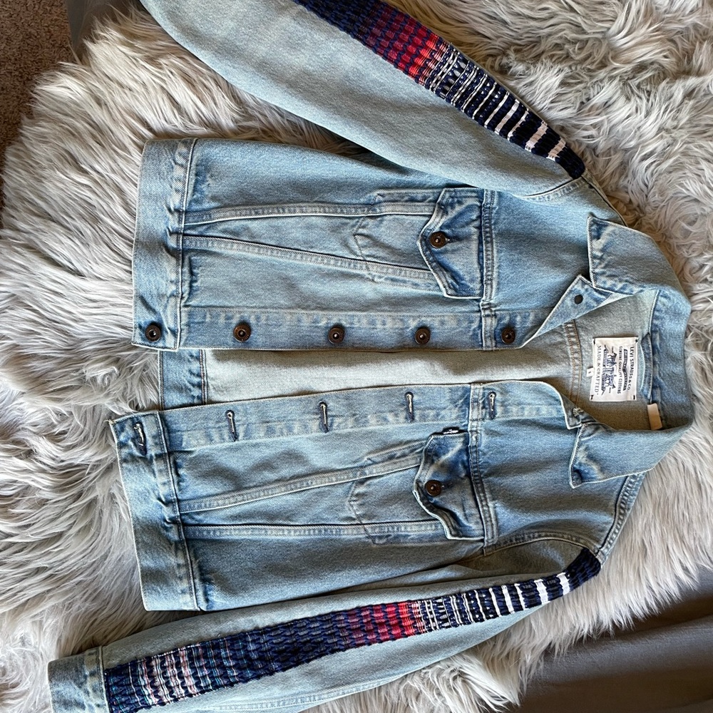 Levi's Embroidered Boyfriend Trucker Jean Jacket